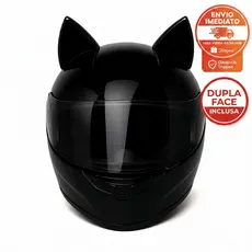 Orelha De Gato Acessório Moto Bike Fixar Capacete Dupla Face