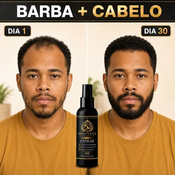 Bravenza Essence Tônico Capilar Cresce Cabelo Barba Bigode Cavanhaque Preenche Falhas Unissex 4