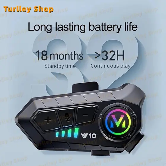 Fone De Ouvido Capacete Moto Bluetooth 5.3 Sem Fio Kit De Telefone Mãos-Livres Para Motocicleta À Prova D'água Intercom