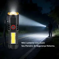 Mini Lanterna Super Potente Tatica Recarregavel Led Para Caça Camping Usb Com Zoom
