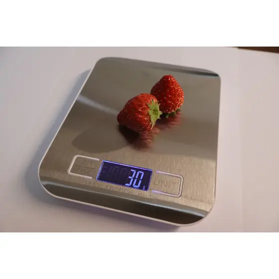 Balança de Cozinha Digital 10kg em Inox Alta Precisão 1g Dieta Fit com Tara LCD Pilhas Inclusas Envio Imediato
