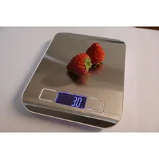 Balança de Cozinha Digital 10kg em Inox Alta Precisão 1g Dieta Fit com Tara LCD Pilhas Inclusas Envio Imediato