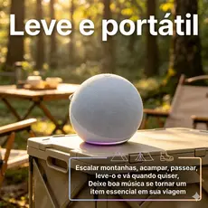Caixa de Som Bluetooth Portátil TWS LED RGB GIBOX SOM-023 Mini Elegante