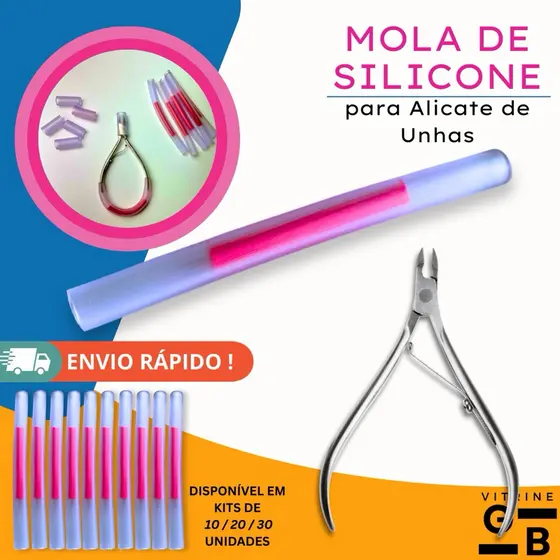 Mola de Silicone para Alicate de Cutícula Universal - Kits 10/20/30