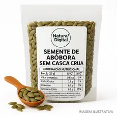 Semente de Abóbora Sem Casca e Crua - 1 kg / 500 gramas / 250 gramas / 100 gramas