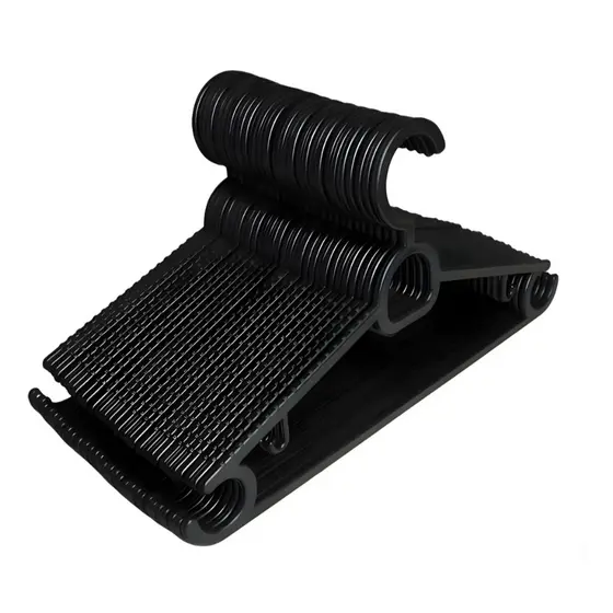 Kits Cabides Premium Luxo Pretos Reforçados Antideslizantes Alta Resistência