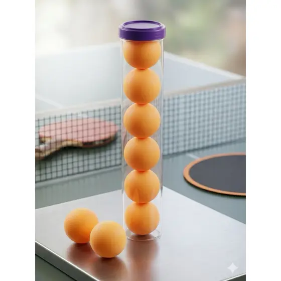 6 bolinhas de ping pong (tênis de mesa) canudo fácil transporte 3 estrelas
