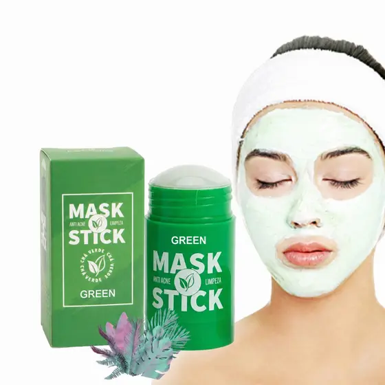 NOVO Máscara Chá Verde Remover de Cravos Anti-Acne Hidratante Beleza Pele Facial Clean Face Clareador Mask Stick FEBELLA