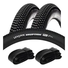 Kit 2 Pneus 29x2.10 Levorin Eruption Banda Leve + 2 Câmaras Preto - Preto