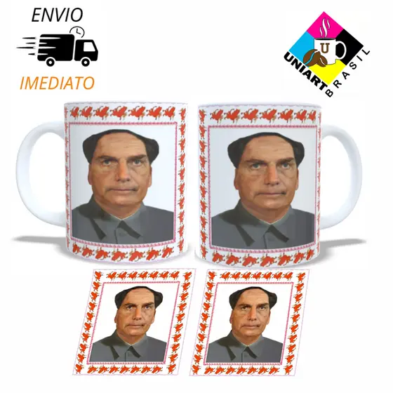Caneca personalizada meme Tsé Tung  - Bolsonaro - Lula - Manoel gomes -  Xandão social credit