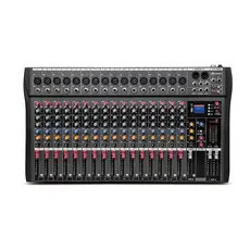 VEDO 16/12 Canais Mixer de Áudio Digital Console Interface Mixagem DJ Console USB MP3 Entrada de Computador