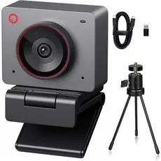 OBSBOT Meet 2 Webcam 4K 60 FPS para PC com Sensor de 1/2” Enquadramento e Foco Automático AI, Modo Beleza Leve HDR