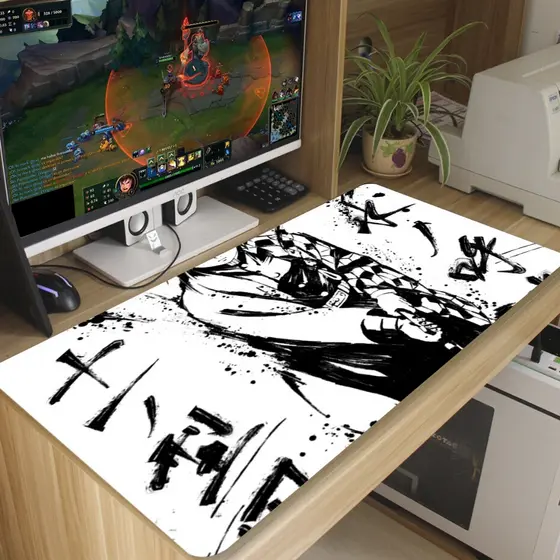 Mouse Pad Gamer Antiderrapante Grande 70x35 80x35 90x40 90x50 cm Jogos Anime Borda Costurada