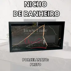 Nicho Organizador Para Banheiro E Cozinha Parede Porta Shampoo Embutir 60x30cm