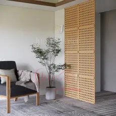 Kit 1, 6, 12 e 18 Placas Vazadas Decorativas Cobogó Painel Cama Cabeceira MDF -Ambiente Único Elegante QUADRADINHO