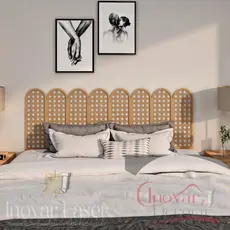 Placas Decorativas Vazadas Cabeceira Modular MDF Varias Opções Cama Box Elegante e Moderna Palhinha Indiana