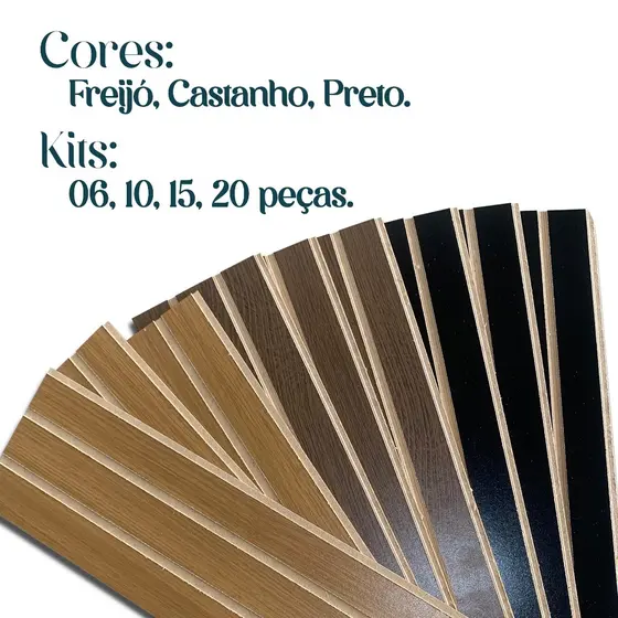 kit Kits Placas Painel Ripado Modular MDF acabamento premium laminado para um designer inovador para seu lar