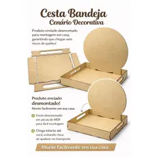 CESTA BANDEJA CENARIO, ANIVERSÁRIO,DECORATIVA