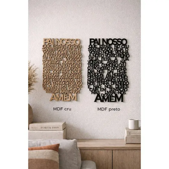 ORAÇÃO PAI NOSSO,QUADRO RELIGIOSO MDF 3 mm ,PLACA, LEMBRANÇA,