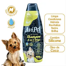 Shampoo Maçã Verde Cães 700ml Avipet (Limpa, Condiciona, Hidrata, Revitaliza, Nutre e Brilha)
