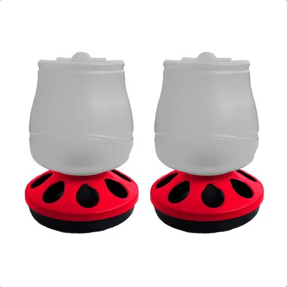 Kit 2 Comedouro 1,5kg 8 Furos Aves Galinhas Codornas Pintinhos
