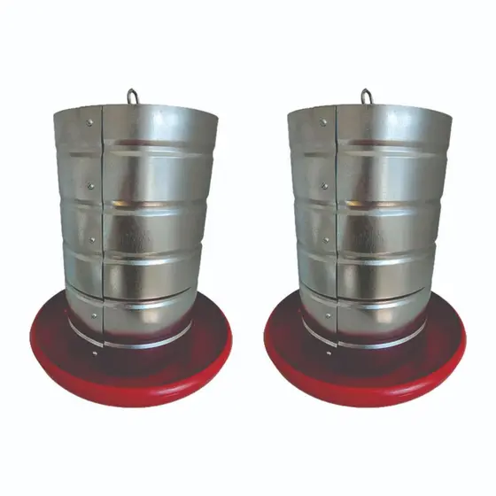 Kit c/ 2 un. Comedouro Tubular Solução 20kg Prato Anti Desperdicio