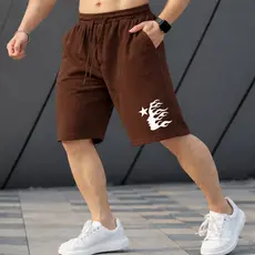 Short De Moletom Estampada Facestar Bermuda com Bolsos Funcionais Confortável Estiloso