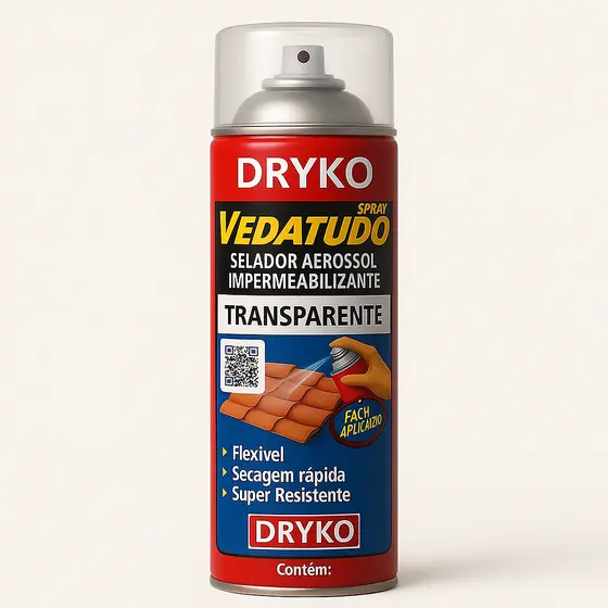 Spray Veda Tudo Borracha Líquida Impermeabilizante Transparente 100ml
