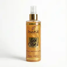 Body Splash Alta Fixação Perfumaria Fina Dia E Noite 200ml Iluminador Corporal Brilho Dourado