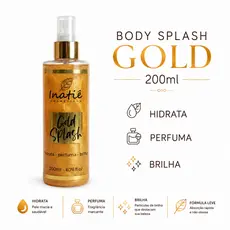 Body Splash Glow Iluminador Feminino 200ml Perfume Corporal Capilar Longa Duração Glitter Durado