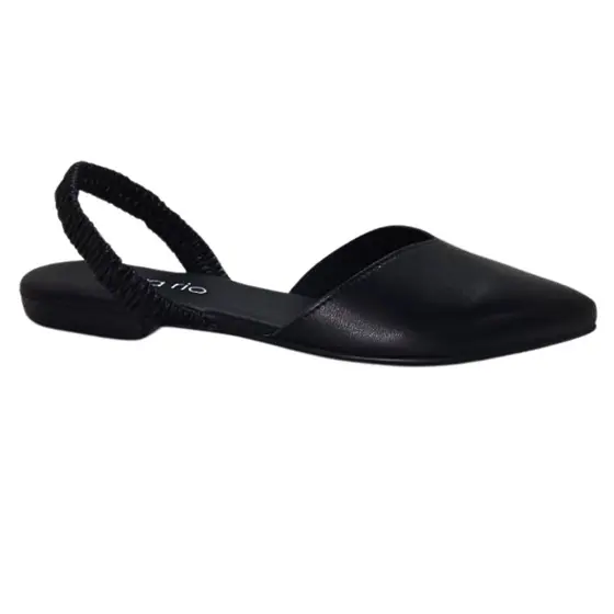 Sapatilha Beira Rio Feminina Bico Fino Elastico Mule Conforto Rasteirinha Original