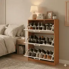 Armário Sapateira 3 Portas – Organize até 20 Pares, Fácil de Limpar