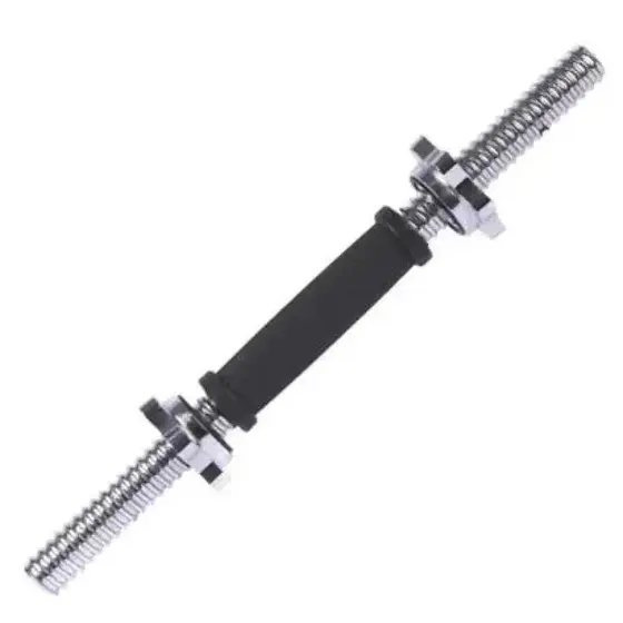 LIVEUP - Barra Reta Maciça 40cm Emborrachada 2 Porcas Estrela Liveup