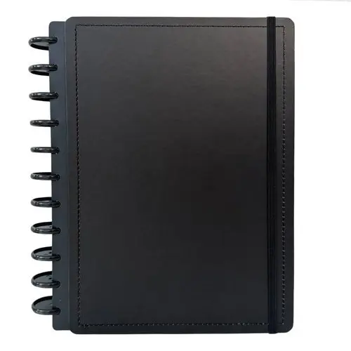 Caderno Medio Formato Capa Dura Resistente Disco Reposicionavel Organizacao Pratica Anotacoes Estudos Planejamento