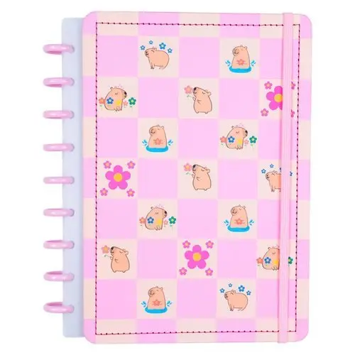 Caderno Medio Formato Capa Dura Resistente Disco Reposicionavel Organizacao Flexivel Anotacoes Estudos Planejamento