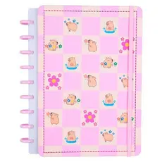 Caderno Medio Formato Capa Dura Resistente Disco Reposicionavel Organizacao Flexivel Anotacoes Estudos Planejamento