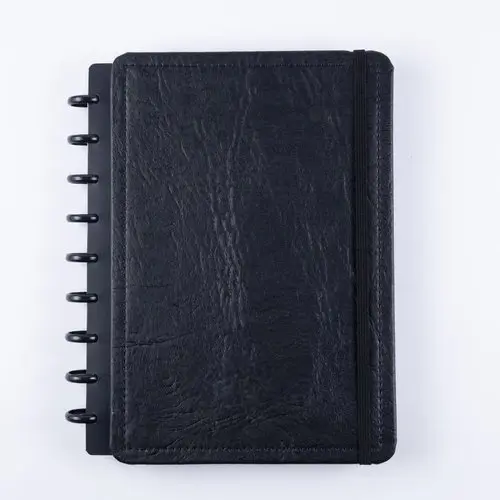 Caderno Capa Dura Médio Resistente Disco Reposicionável Organização Prática Anotações Estudo Trabalho