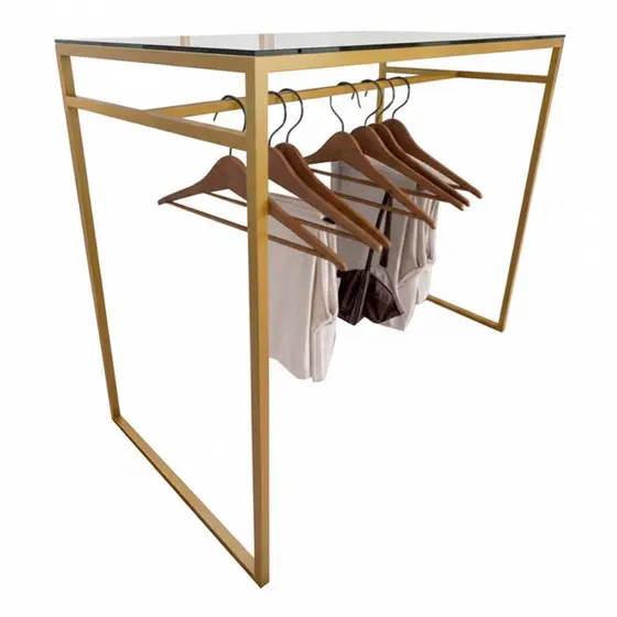 Arara Balcão Cabideiro Duplo 120 Cm Sem O Vidro
