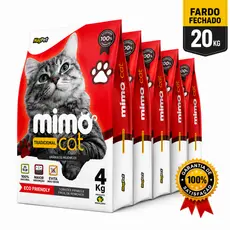 Areia Sanitária 1 a 5 Pacotes de  Antiodor Tira Cheiro MimoCat Gatos Tradicional 100% Natural