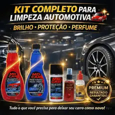Kit Lava carro – Shampoo Automotivo + Pretinho Pneu + Silicone  - Kit limpeza Automotiva Imediato