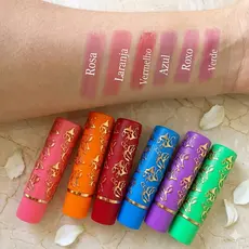 Kit 6 Batons Coloridos Mágicos – Efeito Glow Natural, Hidratação e Fixação Duradoura