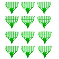 Rastelo De Jardim 20 Dentes 47cm Folhas Grama Sem Cabo 12un