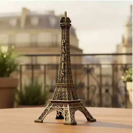 Torre Eiffel Paris Enfeite Miniatura Réplica Decoração De Metal 22cm