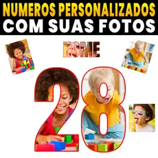 Números e nomes termocolantes com fotos - Números personalizados com as suas fotos
