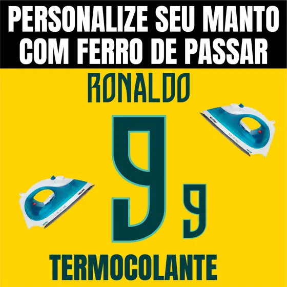 Nome e número seleção copa termocolante seleção Camisa não inclusa