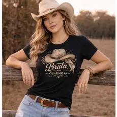 Camiseta Country Feminina Cowgirl Boiadeira Bruta Charmosa Rodeio Festa Do Peão Texas