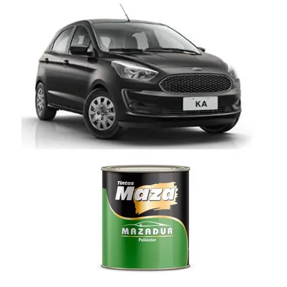TINTA AUTOMOTIVA POLIESTER PRETO EBONY FORD (98) 900ML MAZA