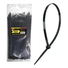 ABRAÇADEIRA NYLON ENFORCA GATO PRETA 280X4,8MM 50 PÇS - FERTAK ABRACADEIRA LACRE DE SEGURANÇA