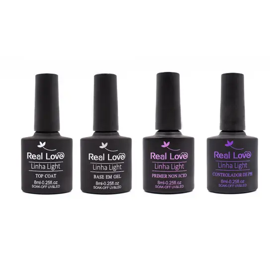 Kit Preparadores 4 Peças 8 ml Linha Light - Real Love