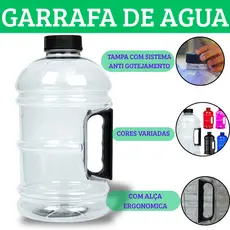 Garrafa De Água Galão Com Alça 1.8L Treino Crossfit  Esportes Livre de BPA